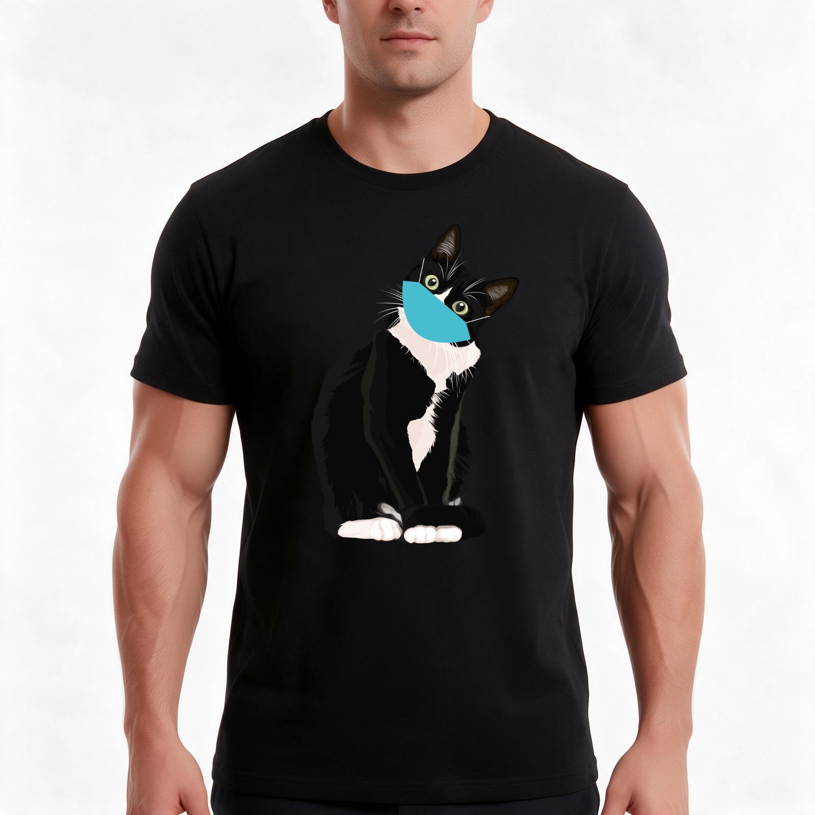 Surgical Mask - T-shirt avec un motif de chat