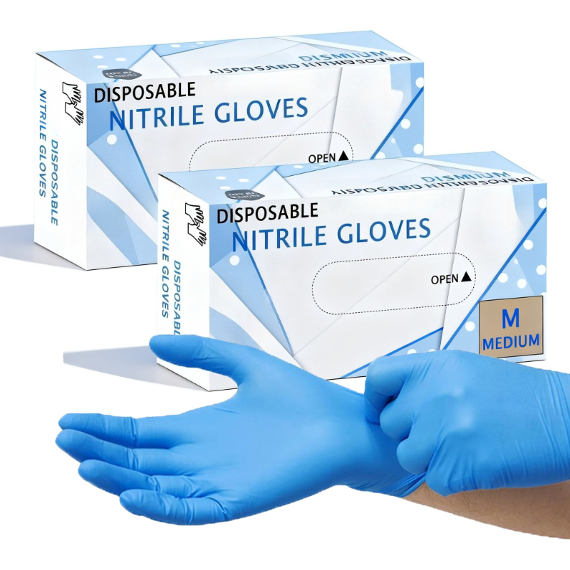 Medical Gloves - Gants en Nitrile bleu jetables, 10