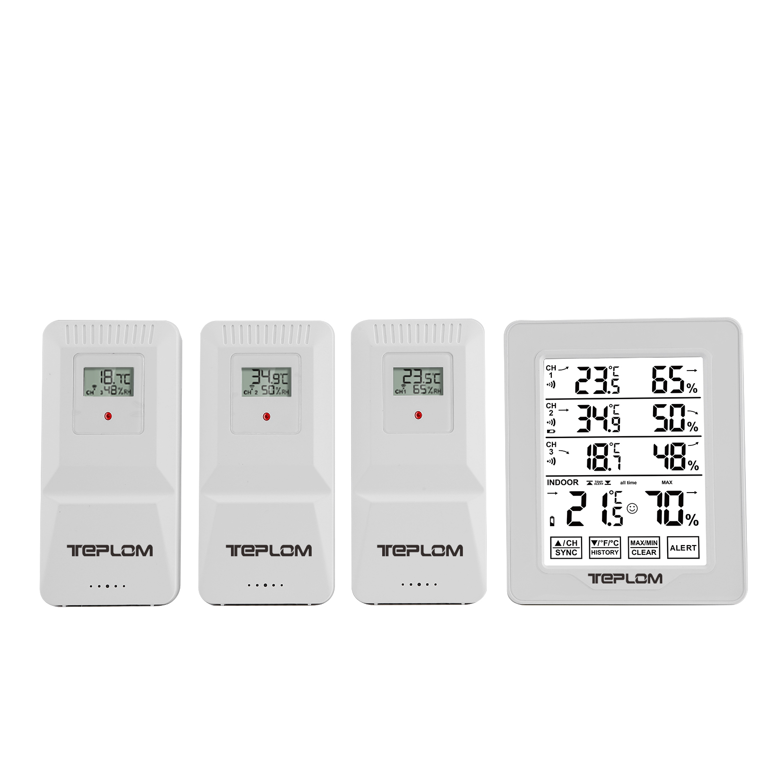 Thermometer Digital - Thermomètre hygromètre numérique sans fil 3-en-1