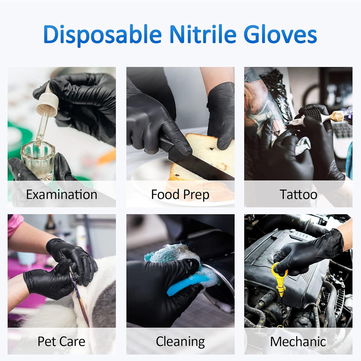 Gants de poulet noirs NitCarte - Medical Gloves avis et prix