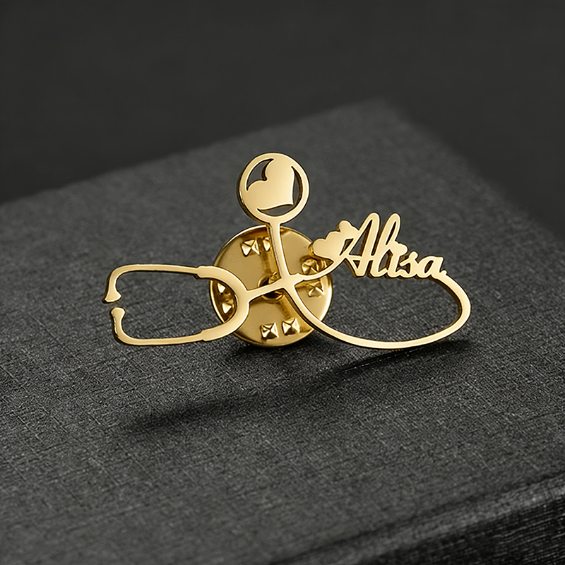 Broche personnalisée en acier  - Stethoscope avis et prix