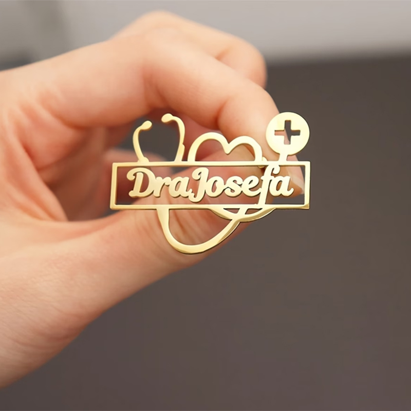 Broche personnalisée en acier  - Stethoscope avis et prix