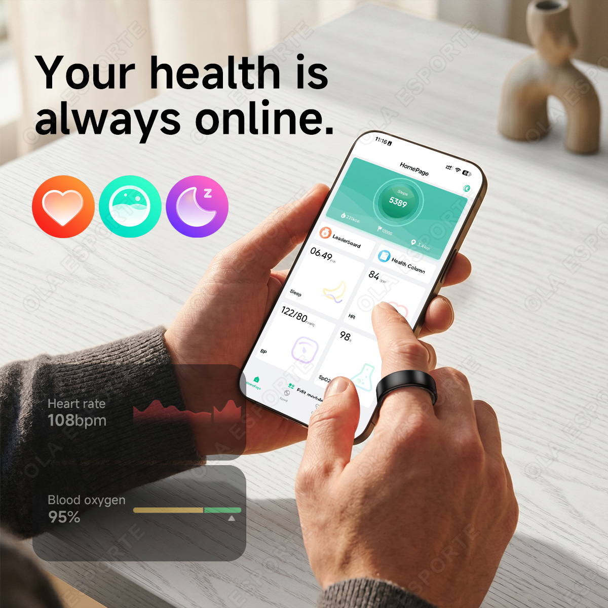 Bague Intelligente Moniteur de - Blood Pressure Monitor avis et prix