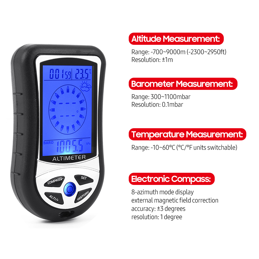 Altimètre électronique multifo - Thermometer Digital avis et prix